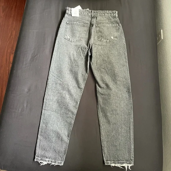 Black Distressed Mom Jeans - Picture 4 of 4